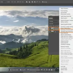 Jak poszerzyć tło w Photoshopie? Wybierz "Zaktualizuj całą zmienioną zawartość" z menu kontekstowego warstwy.