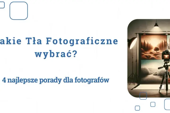 Jakie tła fotograficzne wybrać? 4 najlepsze porady dla fotografów. Studio z aparatem i różnymi tłami.