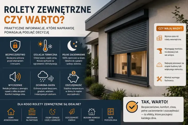Ciekawostki o fotografii: rolety zewnętrzne zapewniają bezpieczeństwo, izolację termiczną, wyciszenie i oszczędność. Idealne dla domów, mieszkań na parterze i osób ceniących ciszę.